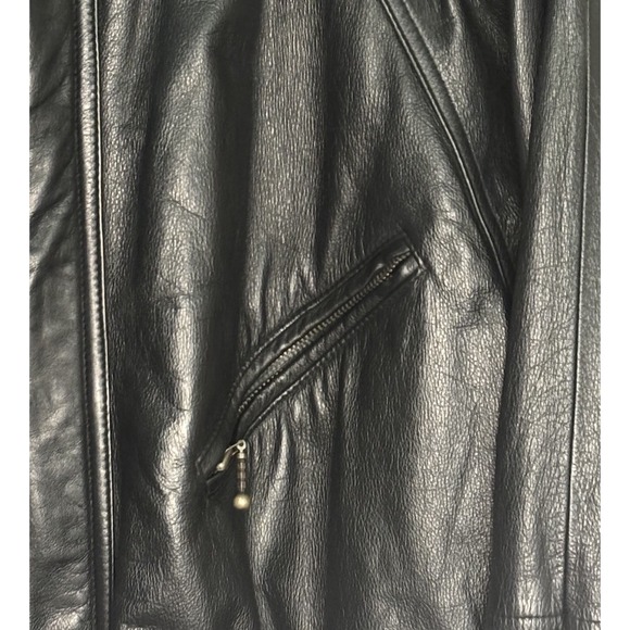 Vintage Avalanche Leather Men's Jacket X-Large Tall Lined Zipper Biker - Picture 2 of 15